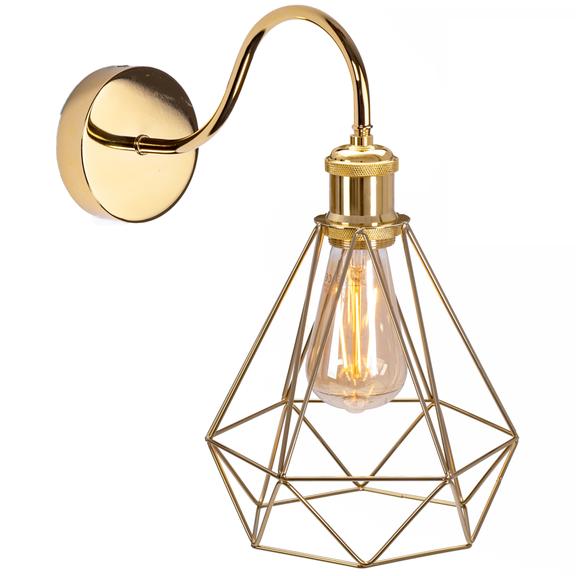 Vägglampa Kinkiet Loft 392229 Guld
