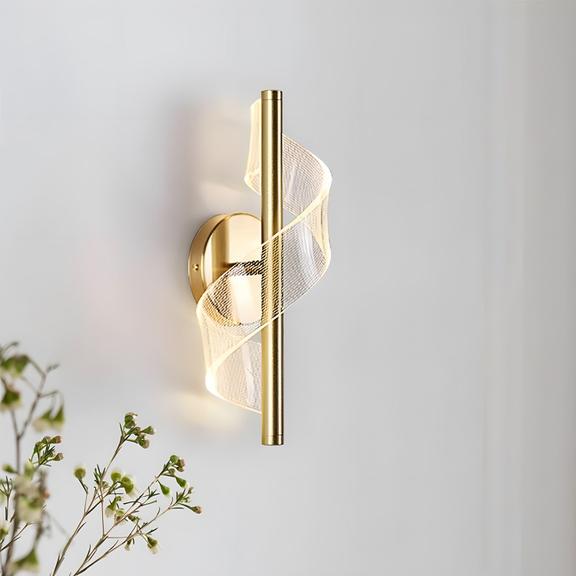 LED-vägglampa G032-W Guld