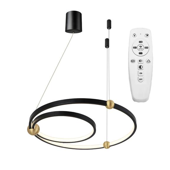 Ring LED-lampa + fjärrkontroll APP692-30-50 Svart