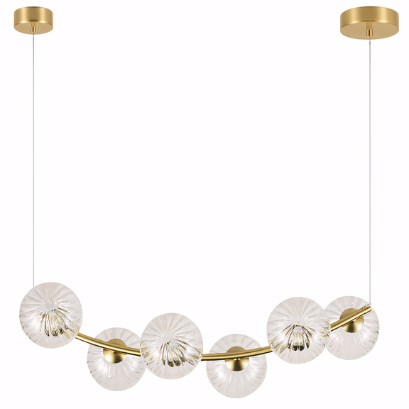 HÄNGENDE TAKLAMPA G133-6CP Guld