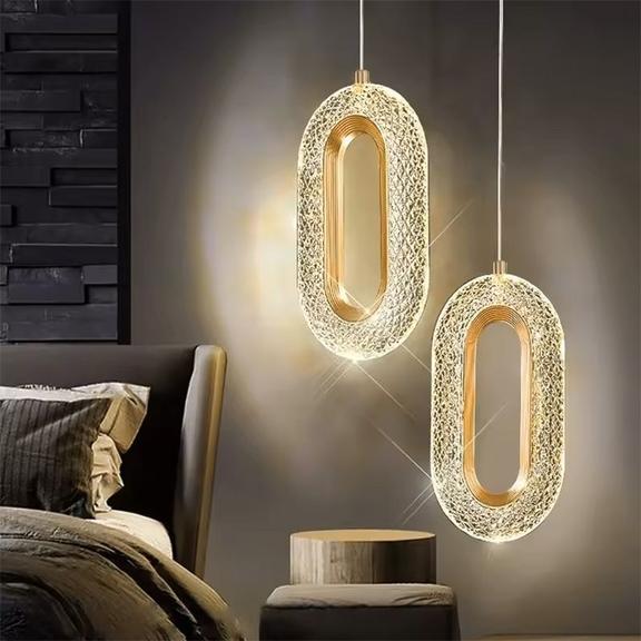 HÄNGLANDE KRISTALLAMPA LED G113-1CP Guld