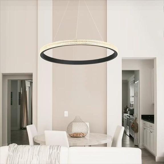 TAKLAMPA HÄNGANDE LED APP1512-CP Svart