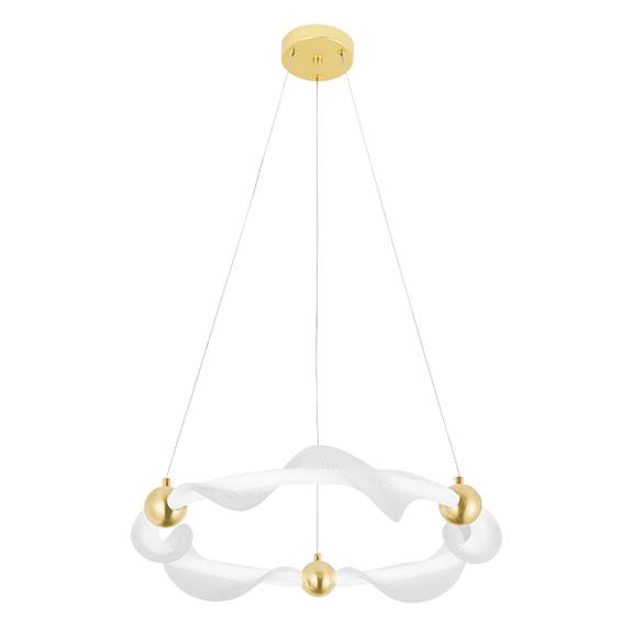 HÄNGANDE LED-LAMPA G010-CP VIT/GULD