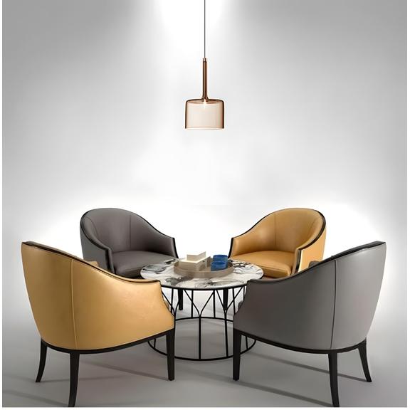 Taklampa Hängande med Glas-skärm APP1698-1CP AMBER A