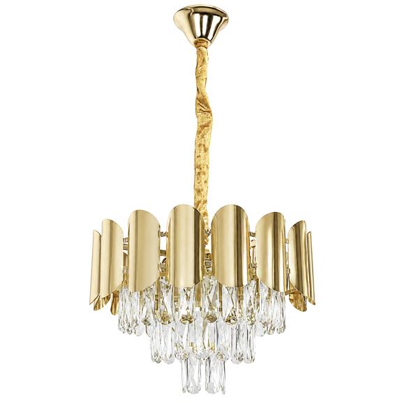 Kristall-pendellampa SWE099-CP 40cm GOLD