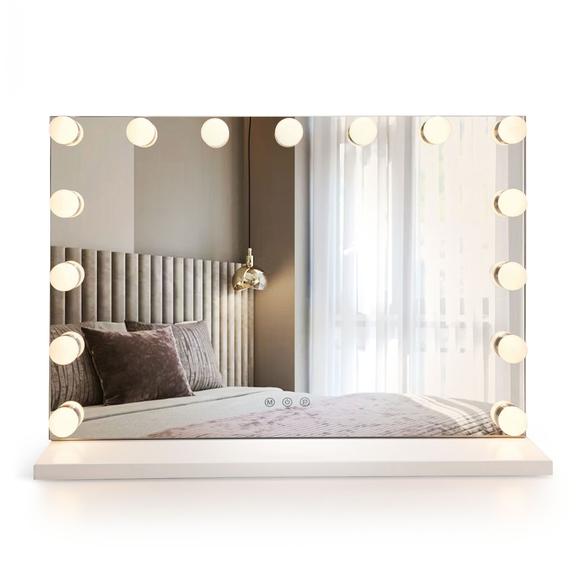 LED-väggspegel HOLLYWOOD White