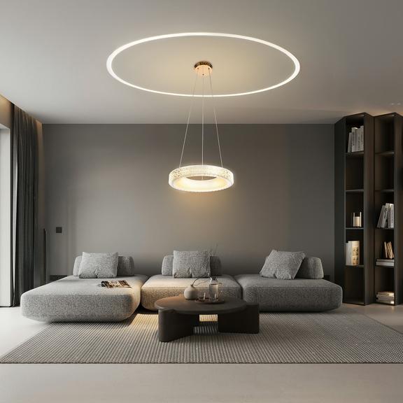 HÄNGLAMPA LED MS001-CP Roséguld 40 cm