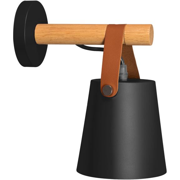 Vägglampa Metall med Rem APP466-1W Svart