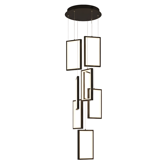 HÄNGENDE LED TAKLAMPA LHJ089-7CP SVART