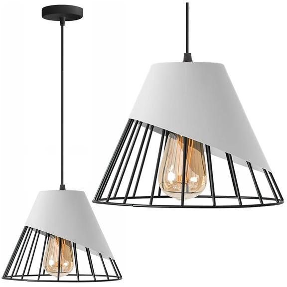 TAKLAMPA HÄNGANDE METALLSKÄRM APP228-1CP VIT