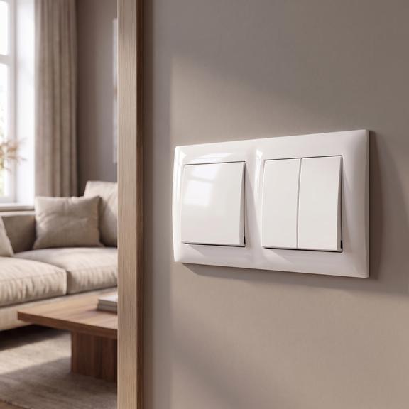 Marco doble para enchufes OSTE JNH014-2F White