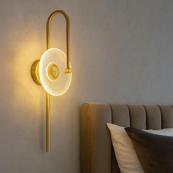 VÄGGARML LED LHJ072-W BORSTAT GULD