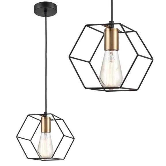 Hängande lampa APP1131-1CP svart-guld