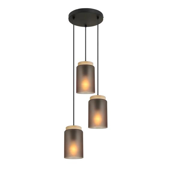 TAKLAMPA HÄNGANDE APP1811-3CPR Frosted Grey