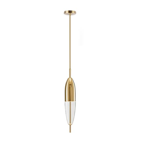 Glaspendellampa i Metall APP549-1CP Guld
