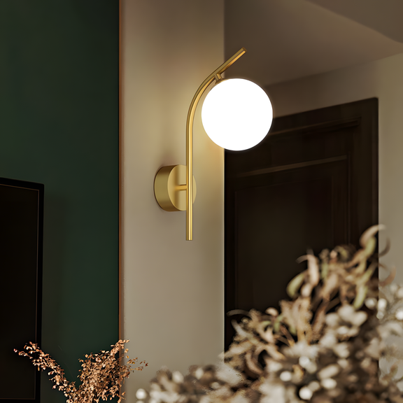 Vägglampa G104-1W Guld