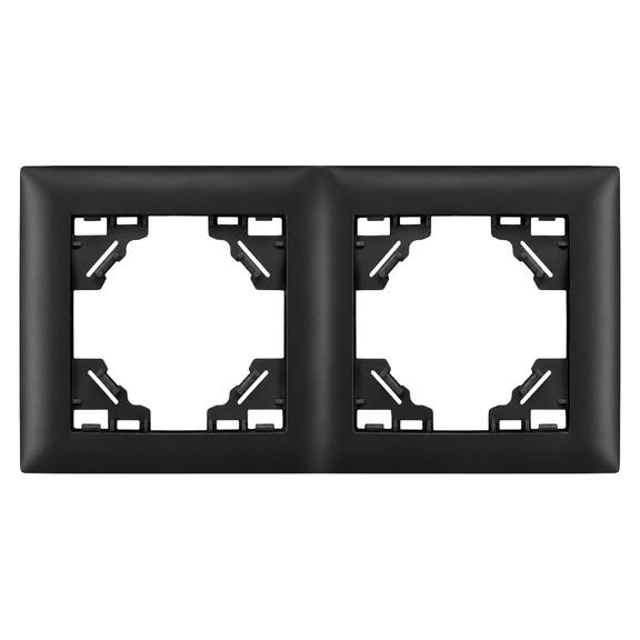 Marco doble para enchufes OSTE JNH014-2F Black