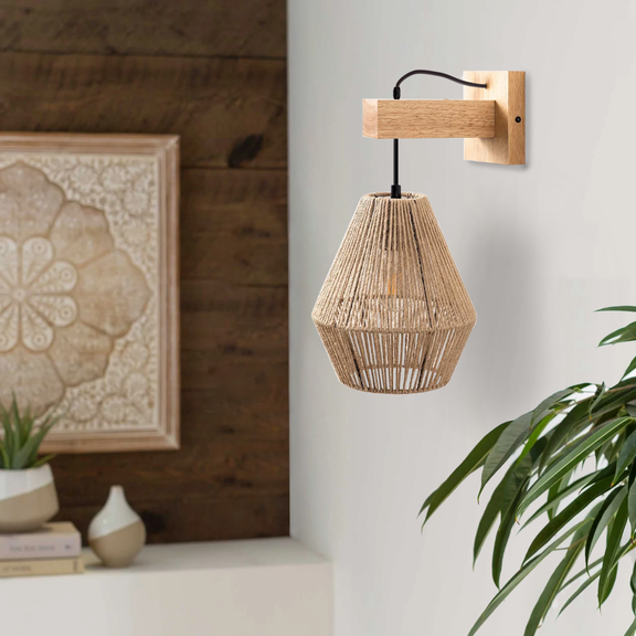 VÄGGLAMPA VÄGGLAMPE APP1149-1W Wood