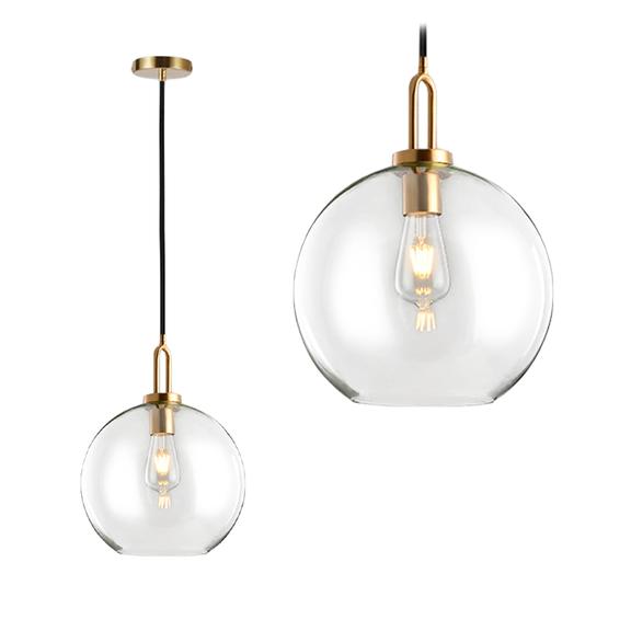 Hängande taklampa i glas, kula 25 cm APP630-1CP