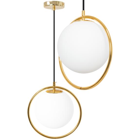 Glaspendellampa i tak med Takglob APP430-1CP Vit