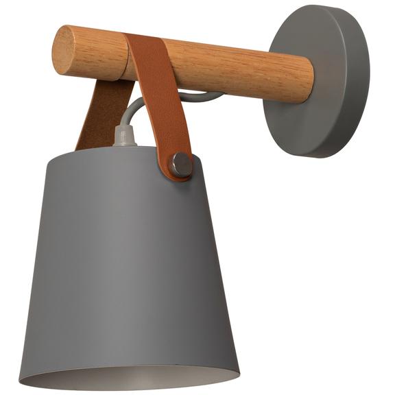Vägglampa Metall med Rem Grå APP468-1W GREY