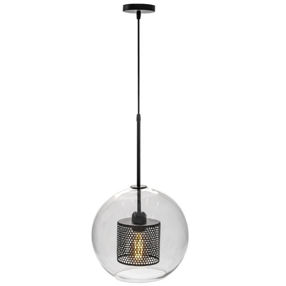 Hänglampa glas loft APP559-1CP 30 cm svart