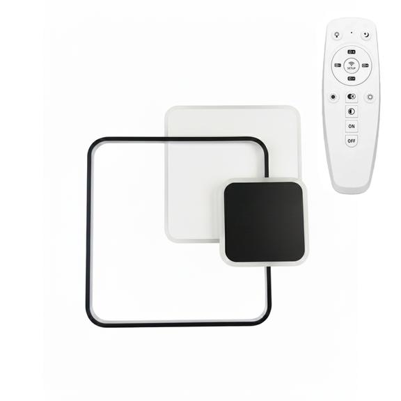 Takplampa APP1712-C LED-plafond Svart + fjärrkontroll