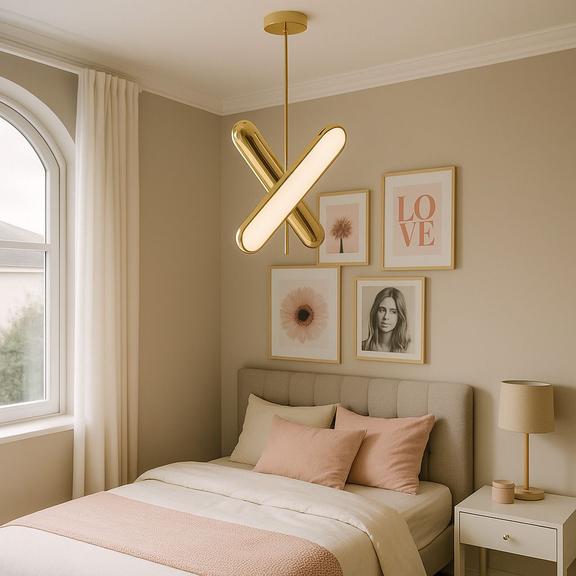 Taklampa LED APP832-CP Hängande Guld