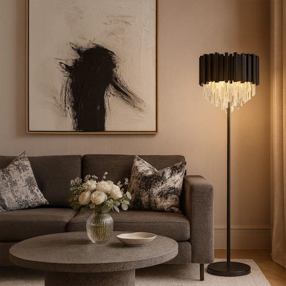 Stående Golvlampa APP1715-3F Svart