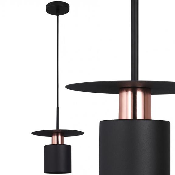 Lampa Wisząca APP1145-1CP Czarna Różowe Złoto