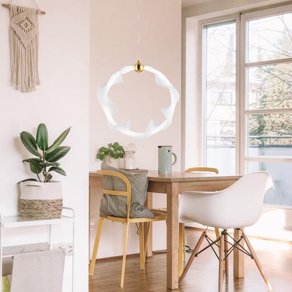 HÄNGLAMPA LED G014-1CP VIT/GULD