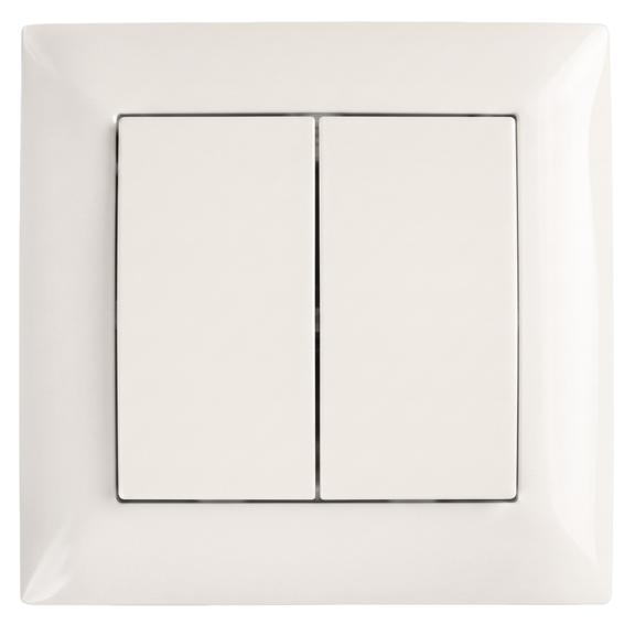 Double Switch with Frame OSTE JNH007-W BEIGE