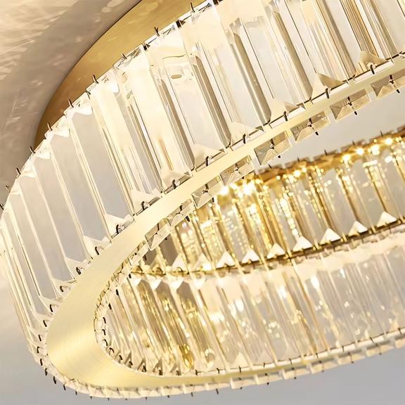 KRYSRSTALOWA TAKLAMPA PLAFOND APP1724-C 60cm BORSTAD GULD