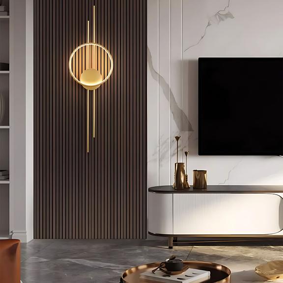 VÄGGLAMPA LED APP1781-W BORSTAD GULD