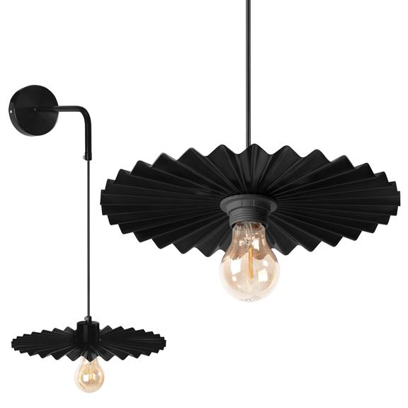 VÄGGLAMPA VÄGGLAMPE APP1355-1W Svart 30 cm
