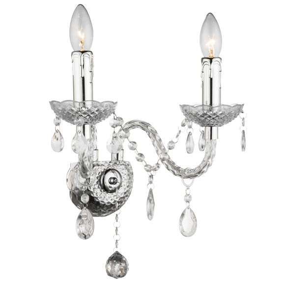 VÄGGLAMPA EBT017-2W Transparent