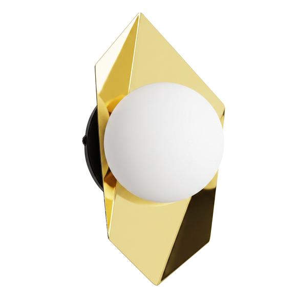 VÄGGLAMPA VÄGGLYKTA APP1411-W SVART/GULD