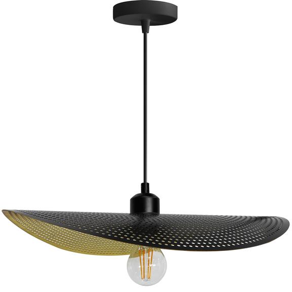 TAKLAMPA HÄNGENDE APP1470-1CP svart/gammalguld