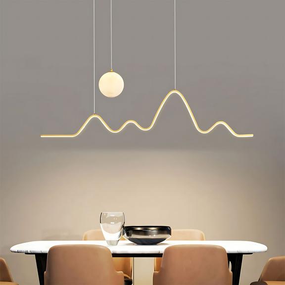 Hängande LED-lampa LHJ034-CP 120 cm Borstad Guld