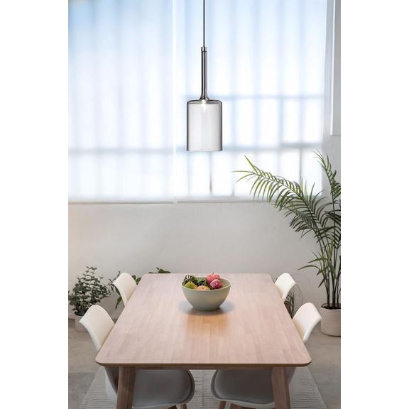 Taklampa hängande med glaskupa APP1702-1CP GREY B