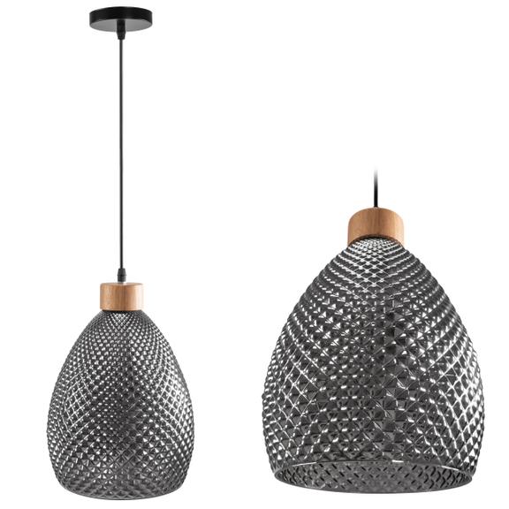 Retro glastaklampa APP897-1CP svart