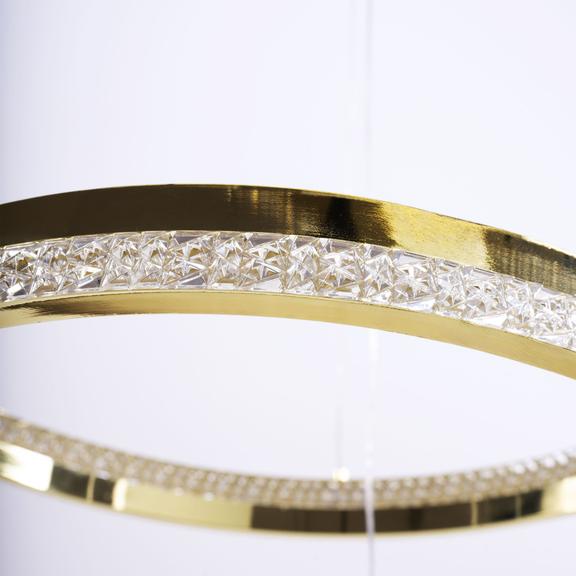 HÄNGANDE TAKLAMPA LED KRISTALL LHJ043-CP2 GULD