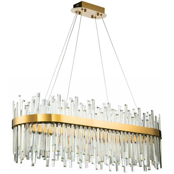 Kristalltaklampa APP1513-CP80 Guld