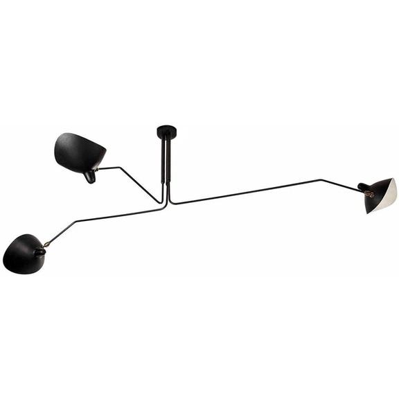 Taklampa med 3 armar APP569-3C Svart