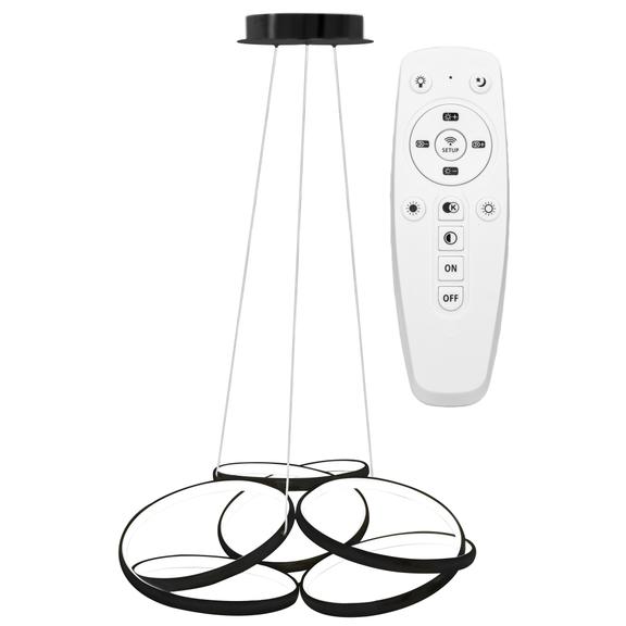 Modern takplafond LED + FJÄRRKONTROLL APP793-CP FLAT Svart