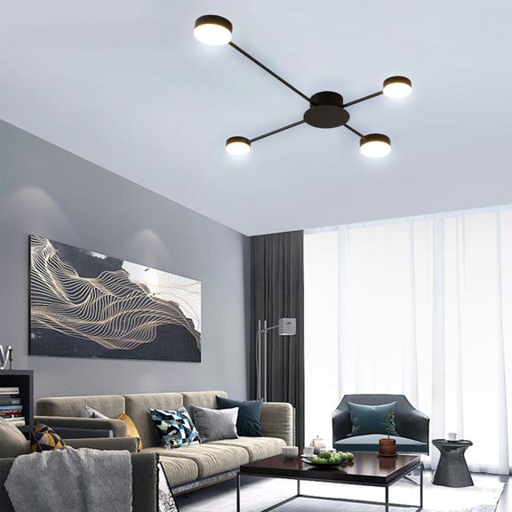 TAKLAMPA 4-ARMAD LED APP519-4C Svart