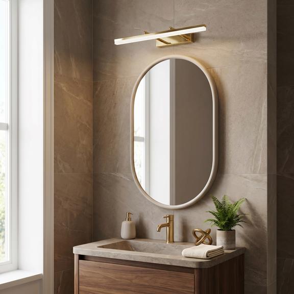 Badrum vägg LED-lampa APP1873-1W 60cm GOLD