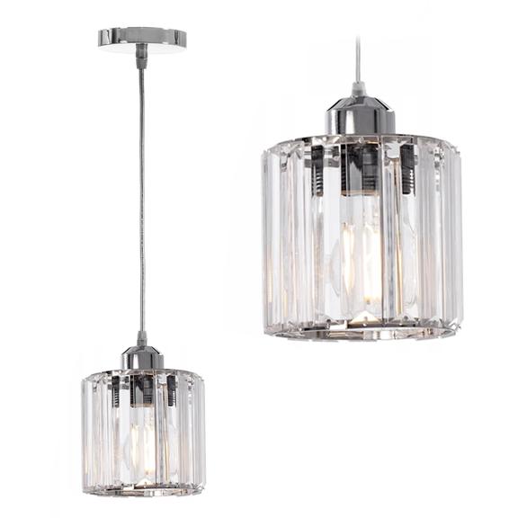 Taklampa Kristall APP508-1CP Silver