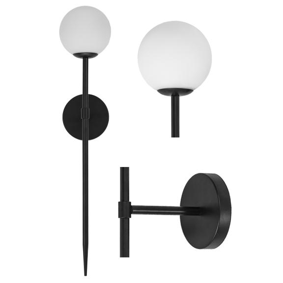 MODERN VÄGGLAMPA 52cm APP577-1W SVART