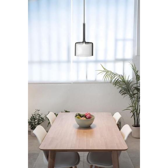 Taklampa hängande med glas lampskärm APP1701-1CP GREY A